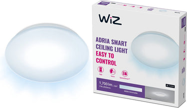 Wiz plafondlamp adria - koelwit licht - slimme led verlichting - geïntegreerde led - 17w - wit - wi-fi
