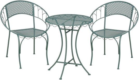 Mica decorations marseille bistroset - set van 3 - ijzer - groen