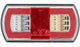 Carpoint led achterlicht - rechts - 5 functies- richtingaanwijzer, achterlicht, remlicht, kentekenverlichting reflector – schroefbevestiging 4 voor gemonteerde aansluitdraden - afmeting 165x80mm