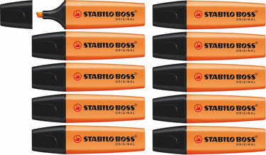 Stabilo boss original - markeerstift - hoogste kwaliteit - oranje - doos 10 stuks