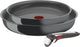 Tefal ingenio renew - pannenset - 3-delig - pfas-vrij - keramisch - inductie - stapelbaar - afneembare handgreep