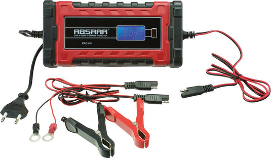 Absaar acculader pro 8.0 - 12 24 volt - 0-160 220 ah - rood zwart