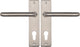 Starx deurklink zilver - rvs look – deurbeslag – deurschild voor profielcilinder (pc72) – deurklink coupe