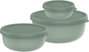 Mepal bewaardoosset 3-delig lumina - 2.5 l - magnetronbakje met deksel - nordic sage