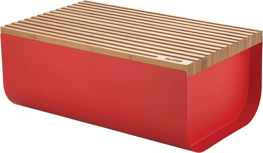 Alessi broodtrommel met snijplank mattina - rood - bg03 r - door big-game