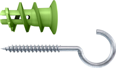 Fischer gipsplaatplug met schroefhaak gk green rh - max 8 kg - 5 stuks