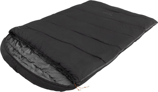 Easy camp easycamp raven square double 5°c slaapzak zwart regular double zipper