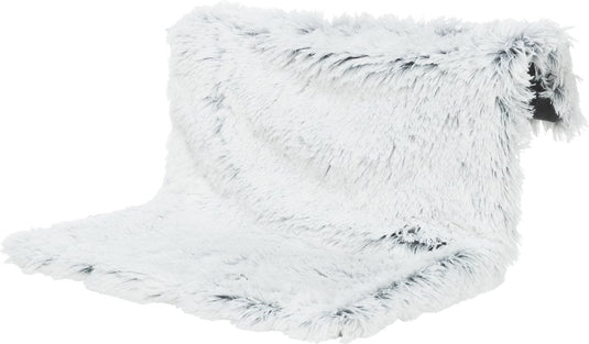 Trixie - kattenmand - radiator hangmat harvey - langhaar pluche velours - wit zwart - 45x31x26 cm