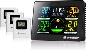 Bresser weerstation - thermo hygro quadro nlx - thermo- hygrometer - 3 buitensensoren