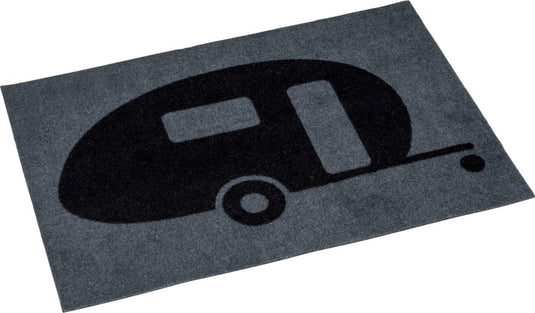 Bo-camp - deurmat - polyamide - print - caravan - 40x60 cm