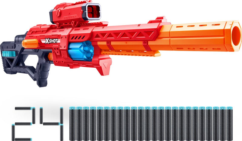Load image into Gallery viewer, Xshot zuru x-shot excel red range x8 blaster met 24 pijlen
