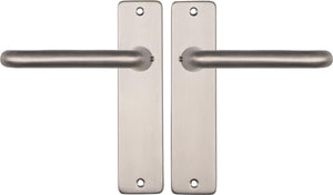 Starx deurklink zilver - rvs look â€“ deurbeslag â€“ deurkruk met schild â€“ blind - deurklink coupe - 43 x 180 mm â€“ ã˜ 18 mm