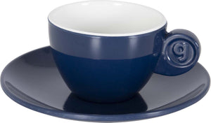 Gimex - solid line - espresso set - blauw wit - 85 ml - 2 pieces