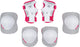 Nijdam skate beschermset kinderen - white out - wit fuchsia - m