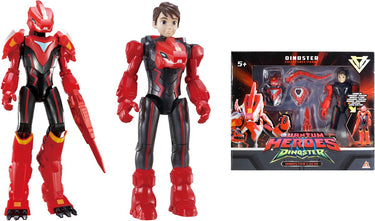 Dinoster - 2 figuren in 1 - transformeer je robots - 22cm - lucio