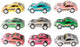 Turbo racers mini rally pull-backauto's, 9st.