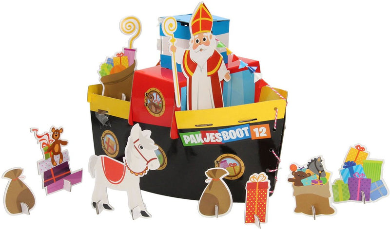 Load image into Gallery viewer, Grafix sinterklaas knutselset - maak je eigen stoomboot
