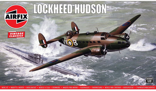 Airfix modelbouwpakket vliegtuigen - 03006v lockheed hudson wwii - vintage classics - amerikaans propellervliegtuig plastic - 1:72 - modelbouw