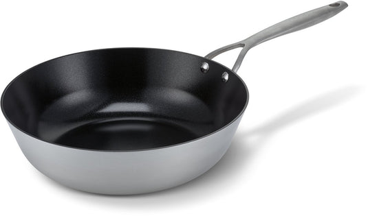 Brabantia dusk wokpan ø 28cm – 100% pfas vrij – keramische antiaanbaklaag - inductie koekenpan – vaatwasser- en ovenbestendig - grijs