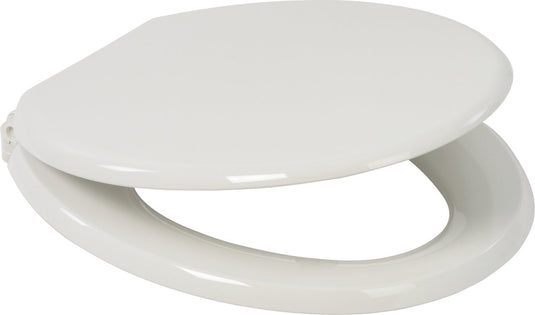 Plieger start toiletbril - universele vorm wc bril - thermoplast - wit - met deksel - softclose - quick release - kunststof bevestiging