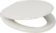 Plieger start toiletbril - universele vorm wc bril - thermoplast - wit - met deksel - softclose - quick release - kunststof bevestiging