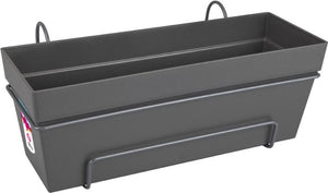 Elho loft urban balkonbak allin1 50 - plantenbak voor balkon buiten - ø 49.0 x h 20.5 cm - antraciet