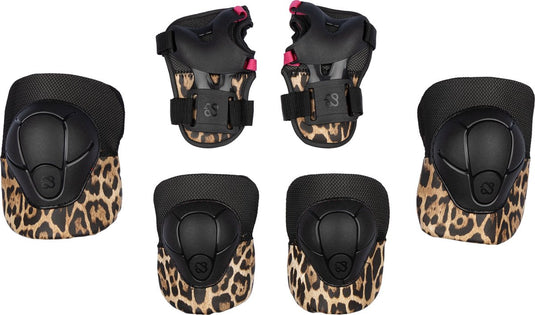 Nijdam skate beschermset panter kinderen - roar ready - zwart panter - maat m