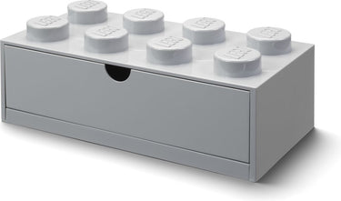 Lego bureaulade brick 8, grijs -
