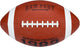 New port american football - large - bruin zwart wit