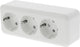 Q-link - wandcontactdoos - opbouw - 3-voudig stopcontact - randaarde - kinderbeveiliging - polarwit