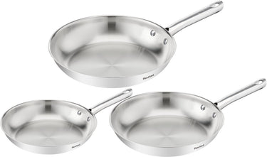 Tefal duetto on b866s334 – set van 3 braadpannen – inductie – pannenset 20 24 28 cm – hoogwaardig roestvrij staal – thermo-fusion™ - koekenpan