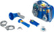 Klein toys politiekoffer - zaklamp, walkietalkie, megafoon, handboeien met sleutel en politiebadge - incl. licht- en geluidseffecten - blauw