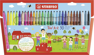 Stabilo trio a-z - viltstift - set met 30 stuks