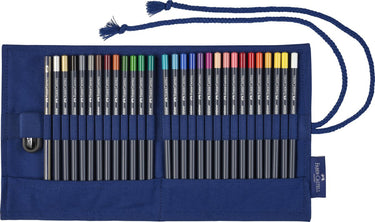 Faber-castell roletui goldfaber - 27 kleurpotloden + gum + grafietpotlood - fc-114752