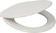 Plieger royal toiletbril - universele vorm wc bril - duroplast - wit - met deksel - rvs bevestiging