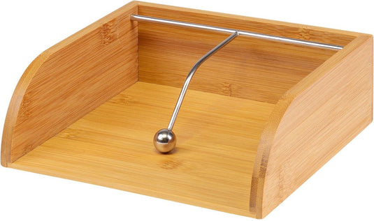 Westmark servethouder + gewicht, voor 1 4 gevouwen servetten (33 x 33 cm), 21,5 x 20 x 7 cm, bamboe rvs, tapas + friends, lichtbruin zilver, 69942270