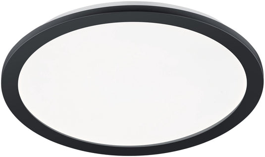Rl live your light reality camillus - plafondlamp - badkamer - zwart - d40 cm - stappendim