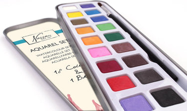 Nassau fine art nassau aquarel verfset, 18 kleuren