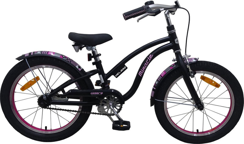 Load image into Gallery viewer, Volare Miracle Cruiser Kinderfiets - Meisjes - 18 inch - Mat Zwart - Prime Collection
