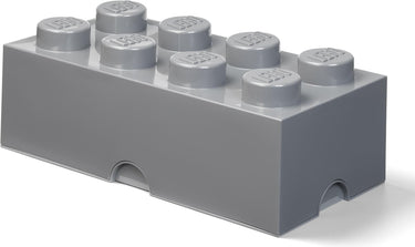 Lego - opbergbox brick 8 - polypropyleen - grijs