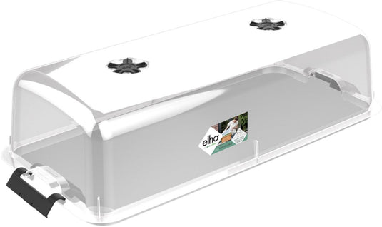 Elho green basics kweekhuis xxl 75 - deksel voor kweektafel - 100% gerecycled plastic - ø 74.8 x h 20.3 cm - transparant