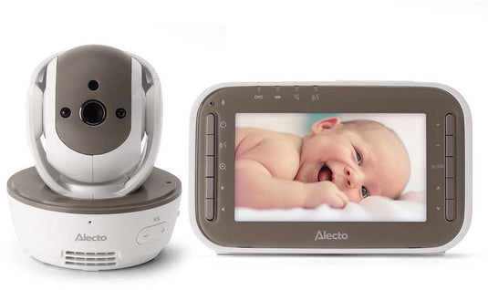 Alecto dvm200mbe - babyfoon met camera en 4.3 kleurenscherm, wit bruin