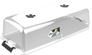 Elho green basics kweekhuis xxl 75 - deksel voor kweektafel - 100% gerecycled plastic - ø 74.8 x h 20.3 cm - transparant