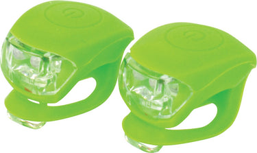 Dresco siliconen fietsverlichtingset - lime