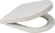 Plieger manta toiletbril - d-vorm wc bril - duroplast - wit - met deksel - softclose - rvs bevestiging