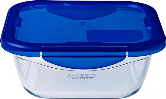 Pyrex - cook go schaal vierkant met deksel 1,9 liter - transparant