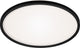 Briloner slim - led plafonniére - plafondlamp met achtergrondverlichting - 22 watt - 3000 lumen - 4000 kelvin - wit-zwart