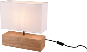 Rl live your light reality woody - tafellamp - natuurlijk - excl. 1x e27 4,9 w - snoerschakelaar