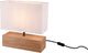 Rl live your light reality woody - tafellamp - natuurlijk - excl. 1x e27 4,9 w - snoerschakelaar