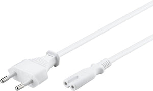 Scanpart c7 stroom kabel 2 meter - met stekker - geschikt voor randapparatuur - wit - universeel